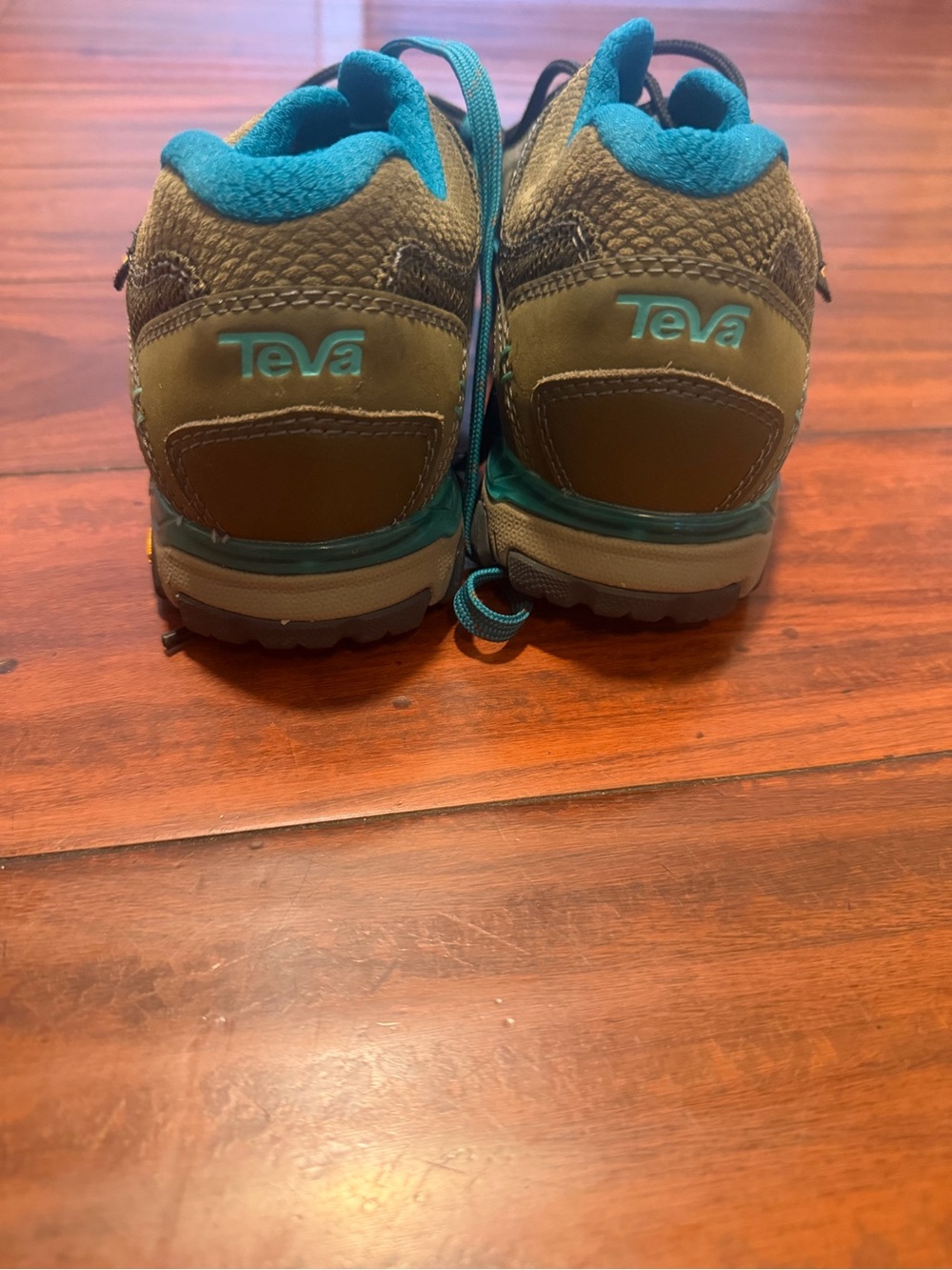 Teva Olive Green and Teal Women's Sneakers - Picture 4 of 12